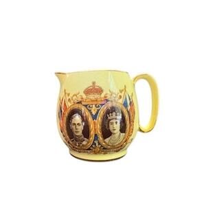 Royal Winton Grimwades Creamer Yellow Two Sided King George VI & Queen Elizabeth